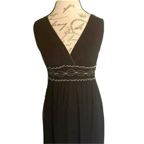 Max Edition Dress Size XS Black Maxi Stretch Full Length Womens Sleeveless - Picture 4 of 12